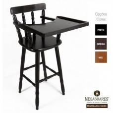 Cadeirão de Bebê e Criança Madeira Bar com Bandeja - Cod: 88